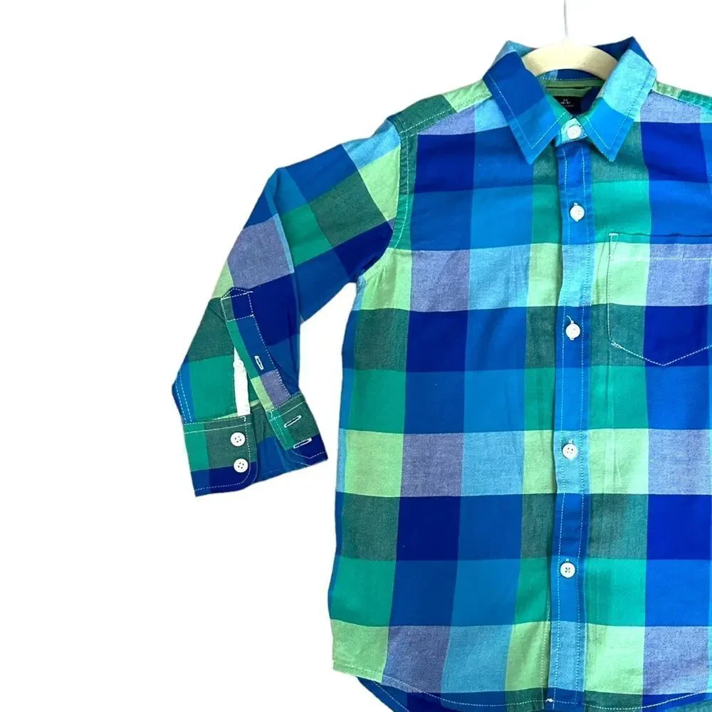 GAP Kids | Blue & Green | PLAID SHIRT